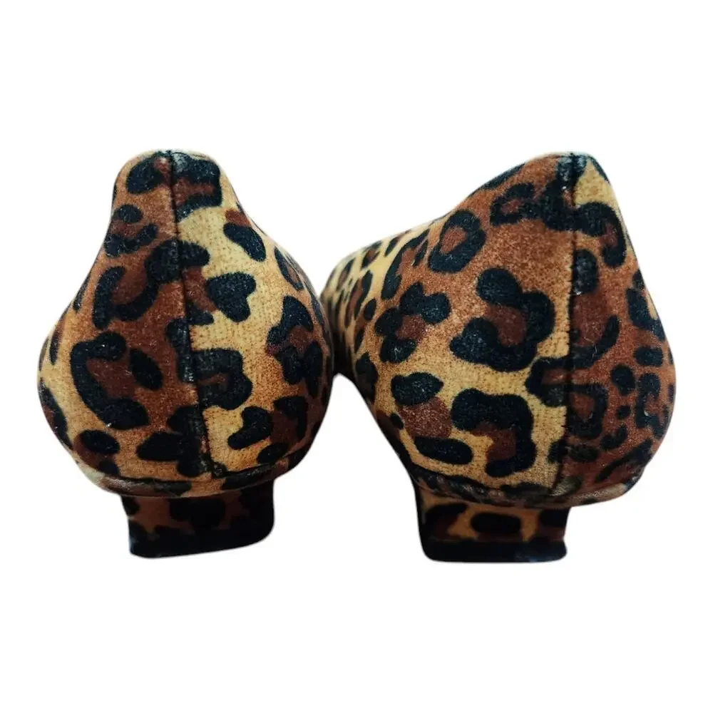 Karen‎ Scott Jilly womens sz 7m leopard animal print pump heel square toe